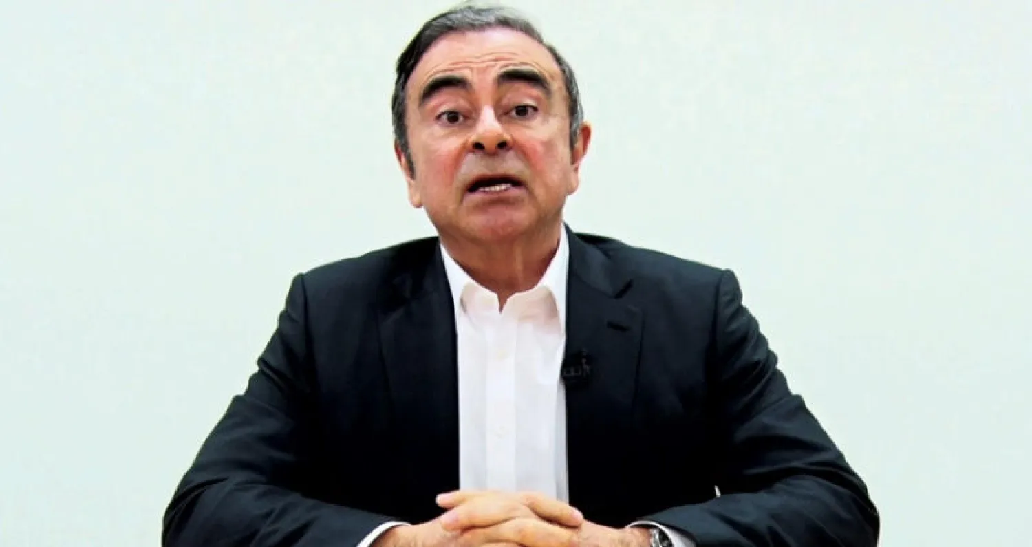 كارلوس غصن خلال ظهوره قبل أسبوعين في تسجيل يتحدث فيه عن «مؤامرة اعتقاله»