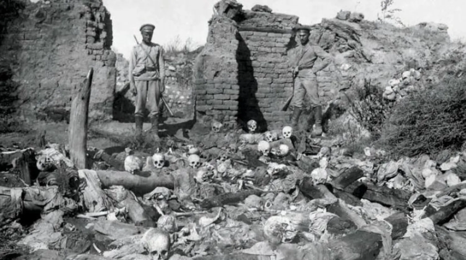The remains of a mass grave dating back to the Armenian genocide (AFP)
