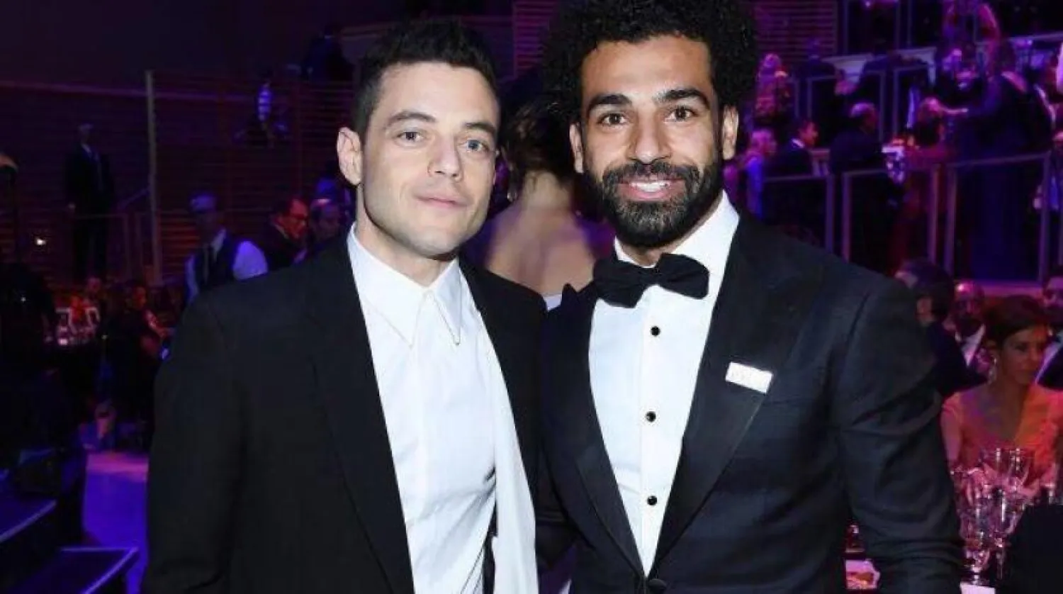 Liverpool’da oynayan Muhammed Salah ve oyuncu Rami Malek