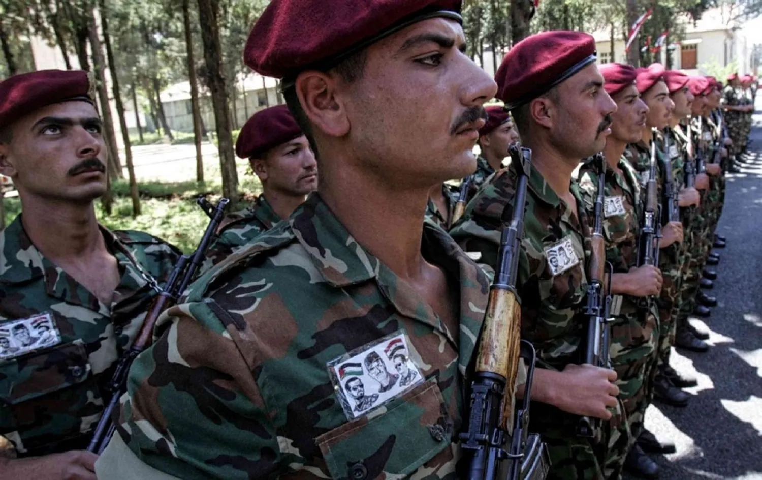 Syrian army special forces prepare to leave Lebanon in April 2005. (AFP)