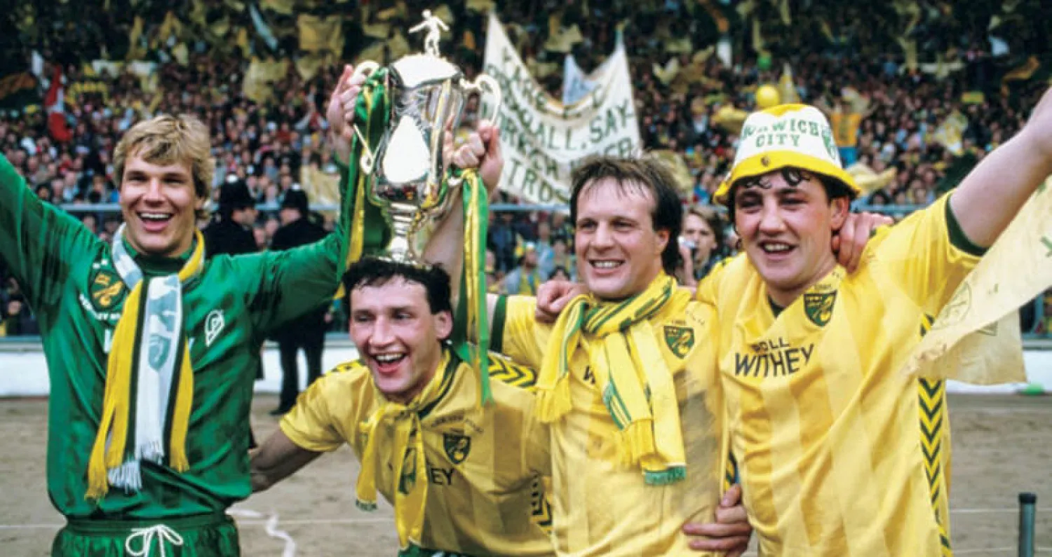 نوريتش فاز بكأس الرابطة عام 1985 وتأهل للمشاركة في البطولات الأوروبية لأول مرة في تاريخه