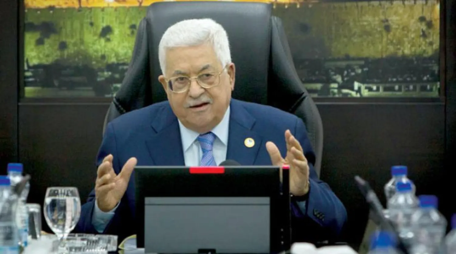 Devlet Başkanı Abbas, geçen haftaki Filistin hükümeti toplantısı sırasında (EPA)