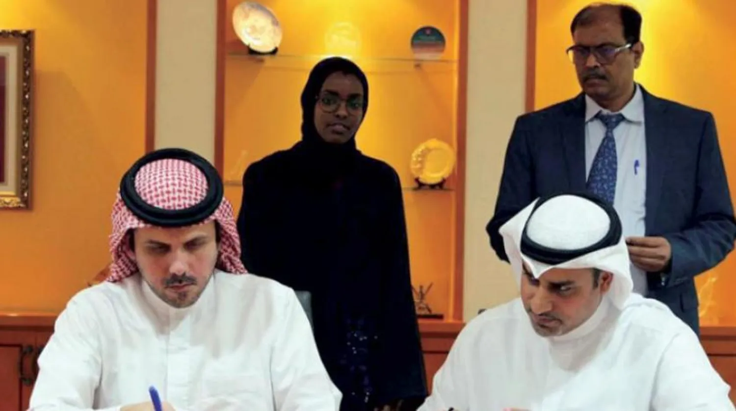 On the sidelines of signing agreements between ACWA Power, Gulf Investment Corporation and Alternative Energy Projects Company in Oman (Asharq Al-Awsat)

