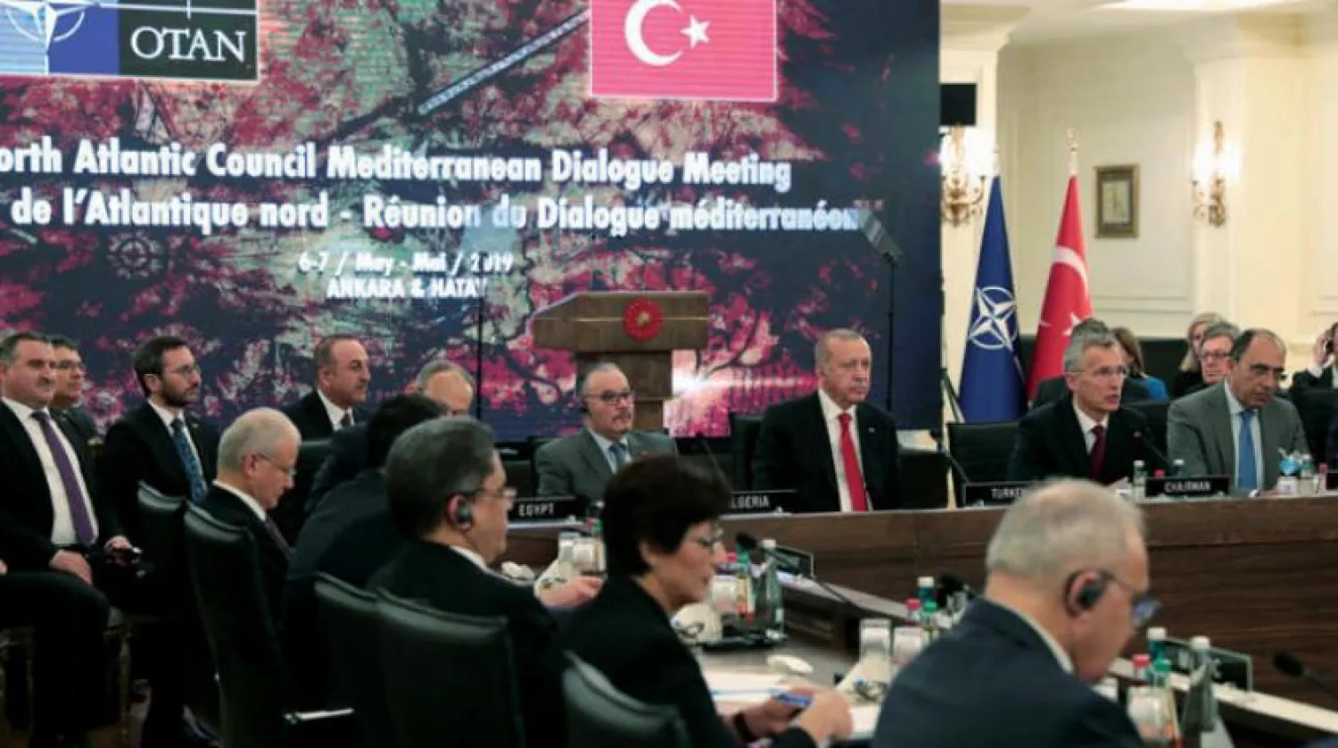NATO Konseyi ve NATO Akdeniz Diyaloğu Ortakları Toplantısı’nda Cumhurbaşkanı ve NATO Genel Sekreteri (EPA)