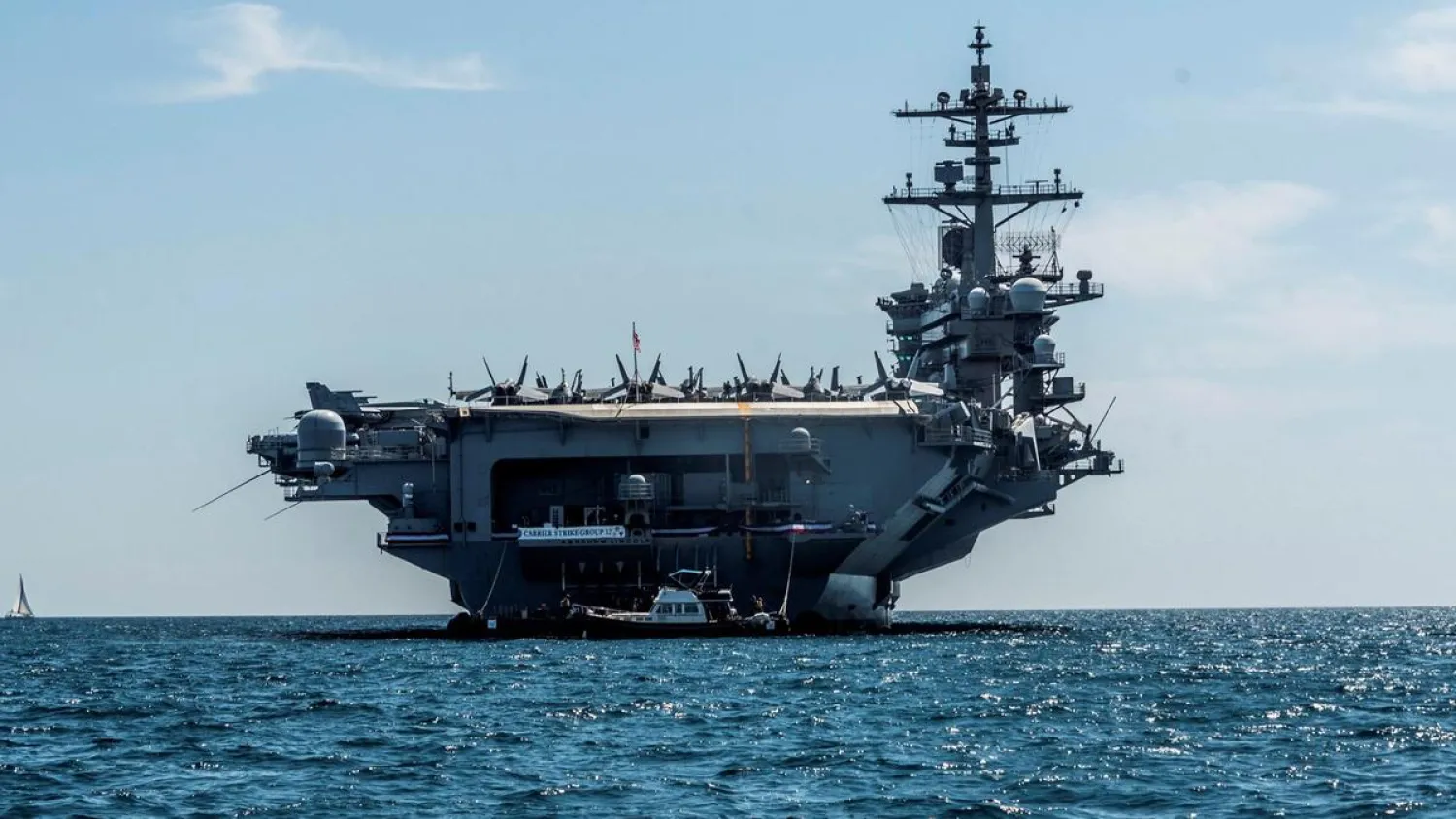 The USS Abraham Lincoln aircraft carrier is being deployed to the region. (EPA)