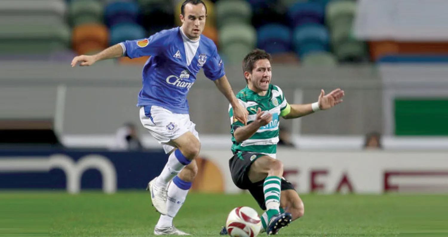 دونوفان خلال مسيرته القصيرة مع إيفرتون