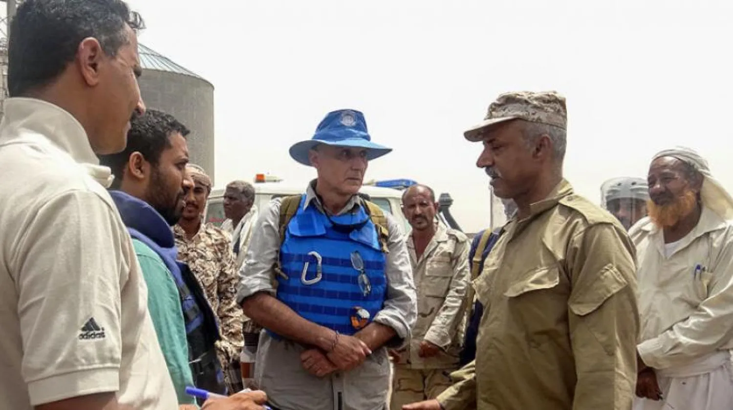 WFP yetkilileri, durum değerlendirmesi yapmak için Hudeyde limanına ziyarette bulundu (AFP)