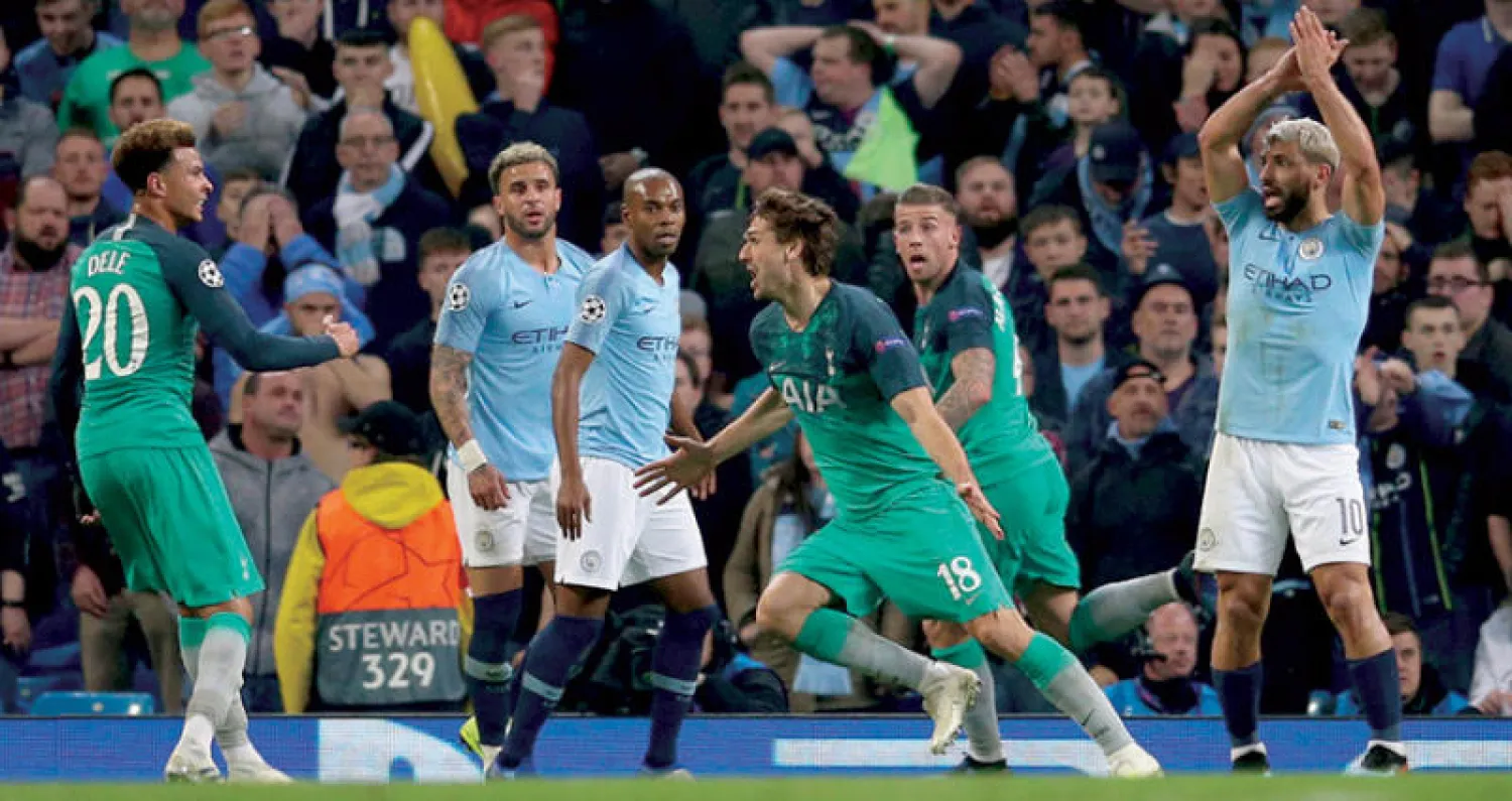 توتنهام أنهى أحلام مانشستر سيتي في دوري أبطال أوروبا