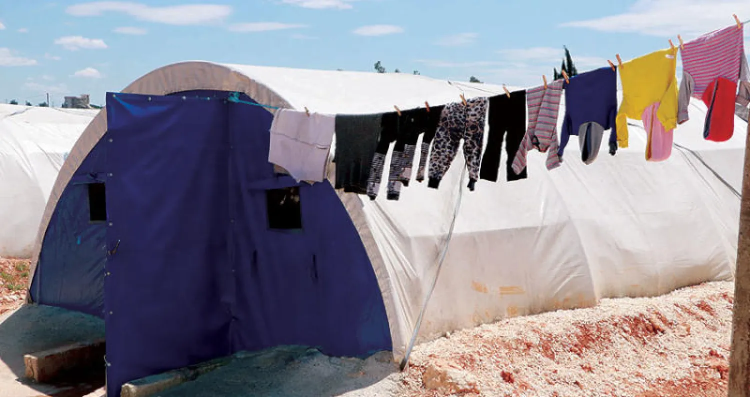 خيمة نازحة من عفرين (الشرق الأوسط)