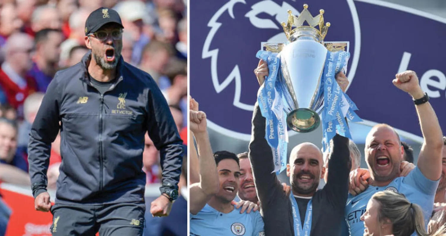 غوارديولا يحتفل بكأس الدوري الإنجليزي للعام الثاني على التوالي ويتطلع لثلاثية محلية (أ.ف.ب)  -  كلوب أكد أن ليفربول سيحاول مجدداً الموسم المقبل (إ.ب.أ)