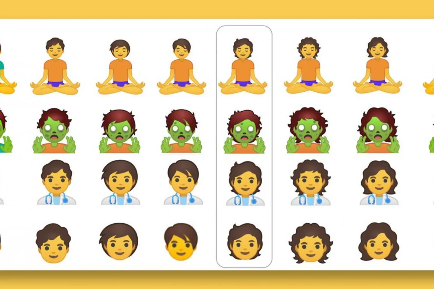 Google'ın 53 yeni emojisinde cinsiyetler anlaşılamayacak,  her emojinin farklı boylarda saç seçeneği bulunacak (Google)