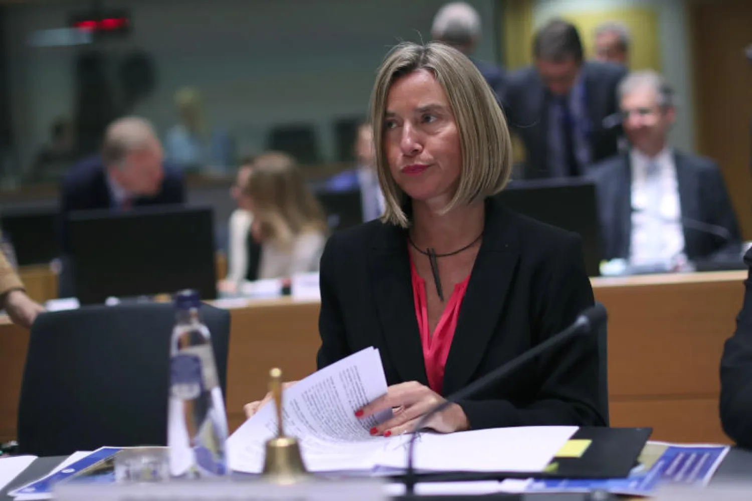 رئيسة الدبلوماسية الأوروبية فيديريكا موغيريني (أ.ب)