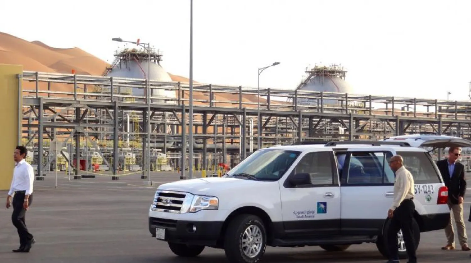 Saudi Aramco's Natural Gas Liquids plant in the remote Empty Quarter near the United Arab Emirates. (AFP)
