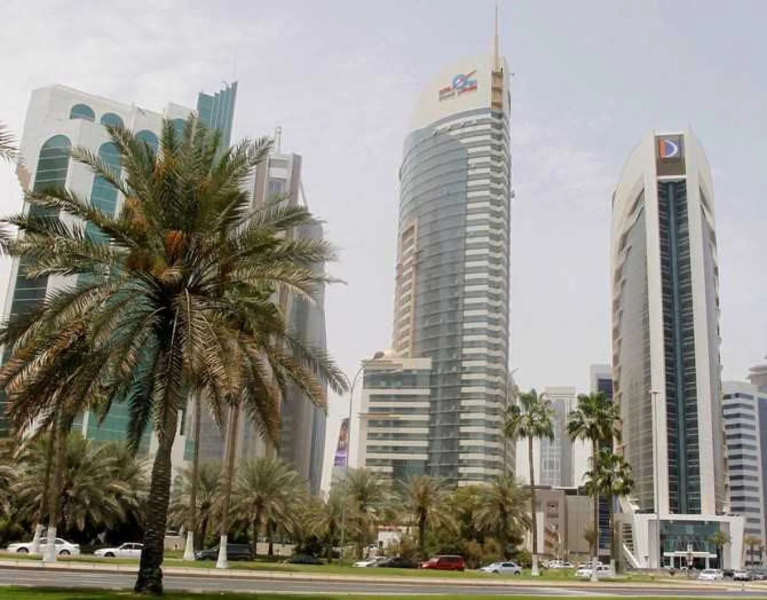 A view of Doha Bank Tower (R) in Doha April 30, 2012. REUTERS/Mohammed Dabbous