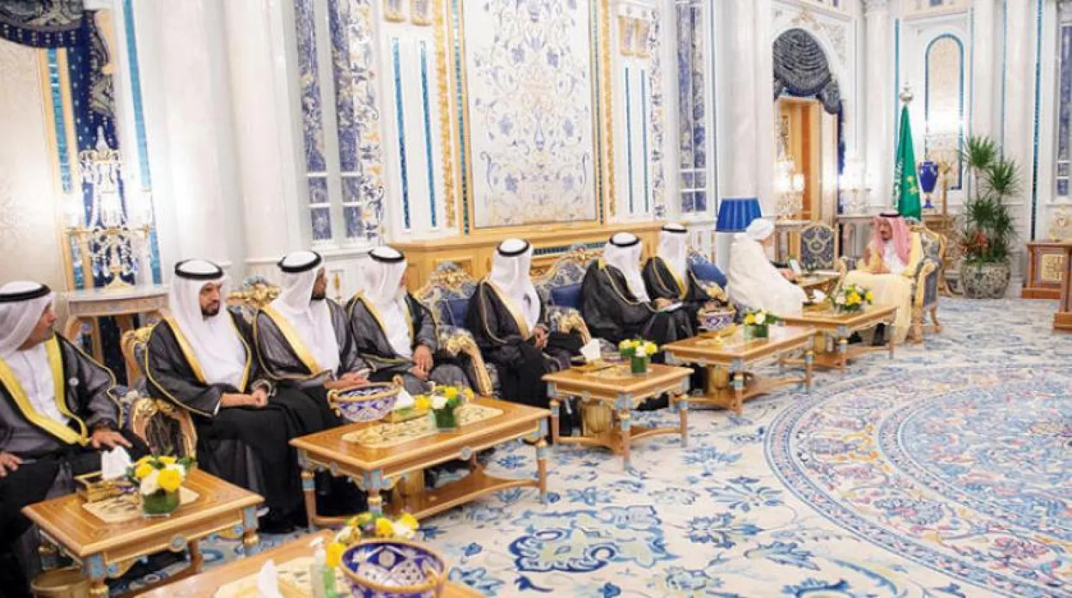 The Custodian of the Two Holy Mosques receives the President of UAE’s Ifta Council. SPA