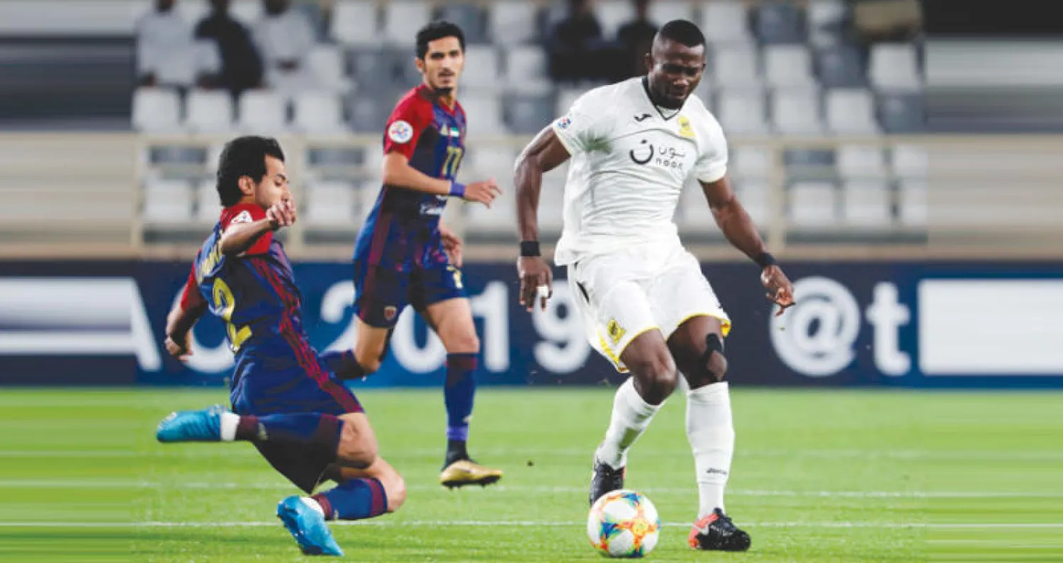من مباراة الذهاب بين الاتحاد والوحدة الإماراتي في دوري أبطال آسيا