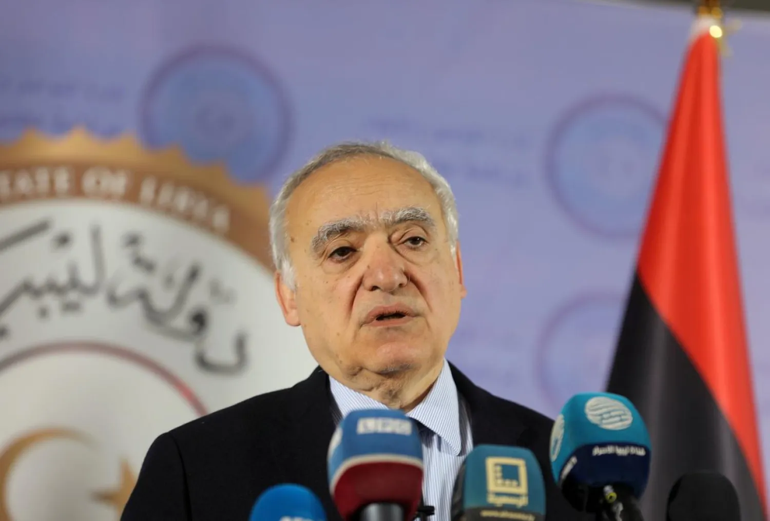 UN Special Envoy to Libya Ghassan Salame speaks during a news conference in Tripoli, Libya, April 6, 2019. REUTERS/Hani Amara/File Photo