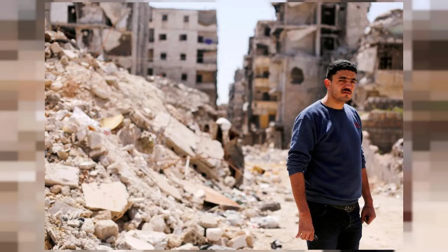 Mustafa Karim, a taxi driver, is pictured in front of his destroyed house in Aleppo's Salaheddine district, Syria April 13, 2019. REUTERS/Omar Sanadiki/File Photo - Copyright Omar Sanadiki(Reuters)