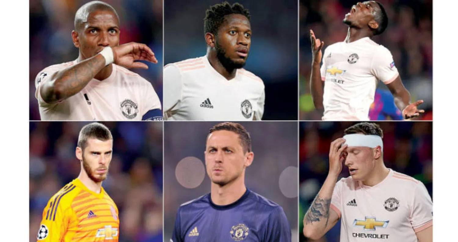 بوغبا  -   فريد  -   يانغ  -   جونز  -   ماتيتش  -   دي خيا