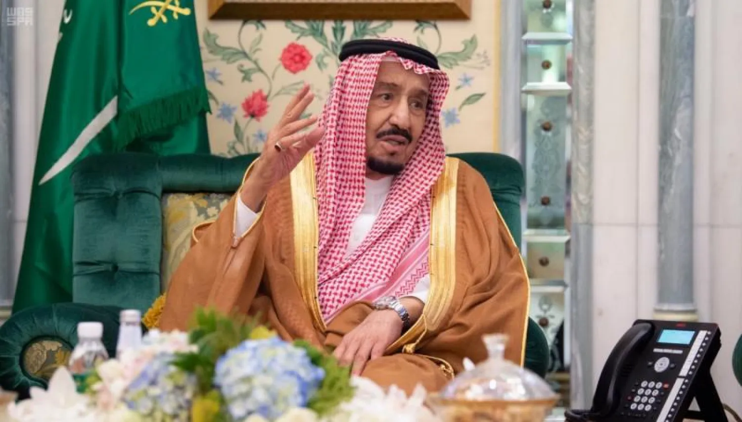 خادم الحرمين الشريفين الملك سلمان بن عبد العزيز بعد وصوله إلى مكة المكرمة (واس)