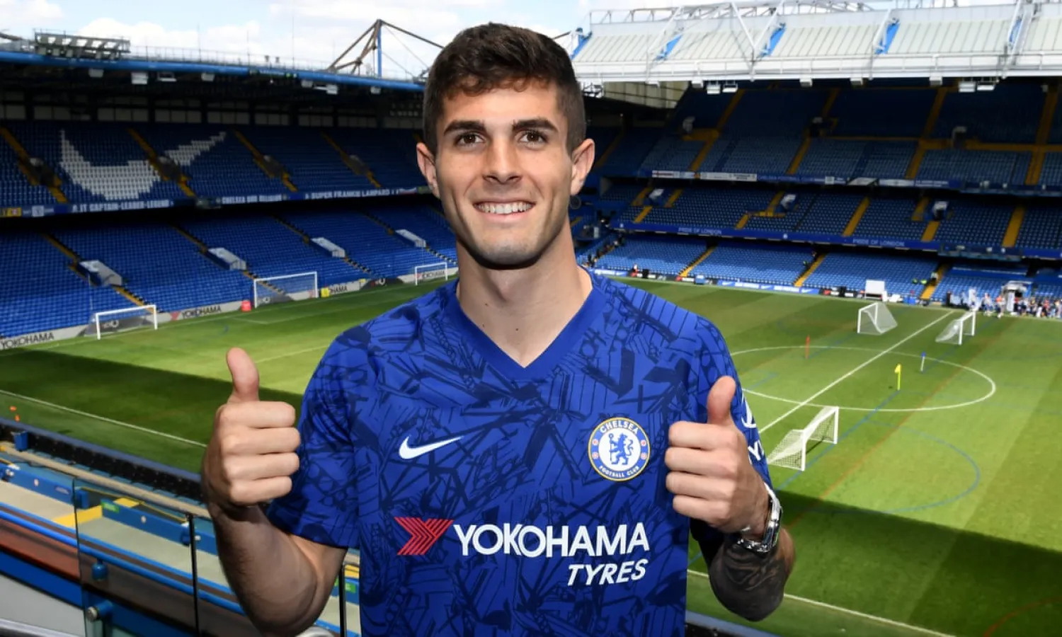 Christian Pulisic says he is coming to Chelsea to be his own man. Photograph: Clive Howes/Chelsea FC via Getty Images