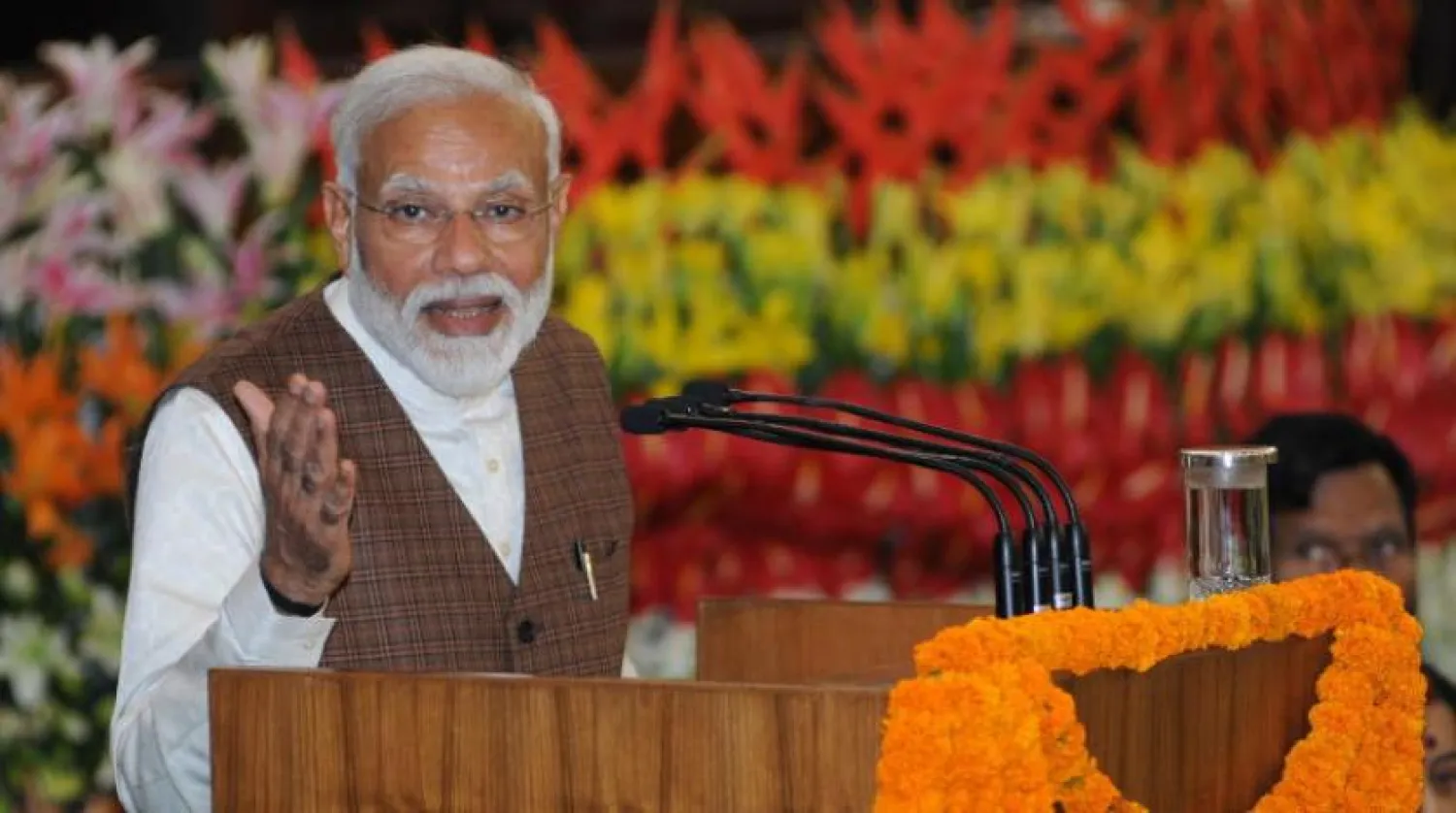 Başbakan Narendra Modi’nin seçim zaferinden sonraki ilk konuşması (AFP)