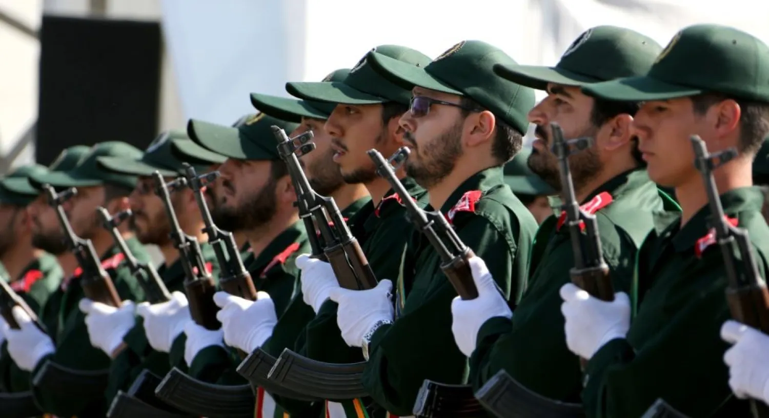 Iranian Revolutionary Guards Corps members. (AFP)