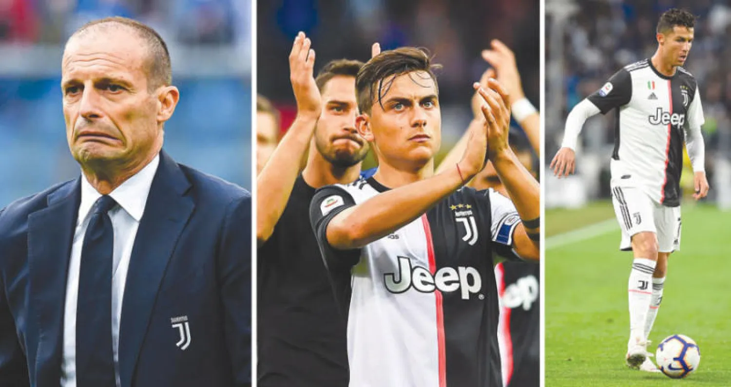 رونالدو غاب عن آخر مباريات يوفنتوس وخسر لقب الهداف  -  احتفالات لاعبي يوفنتوس باللقب عكرتها خسائر نهاية الموسم (إ.ب.أ)  -  أليغري ودع يوفنتوس بخسارة (إ.ب.أ)