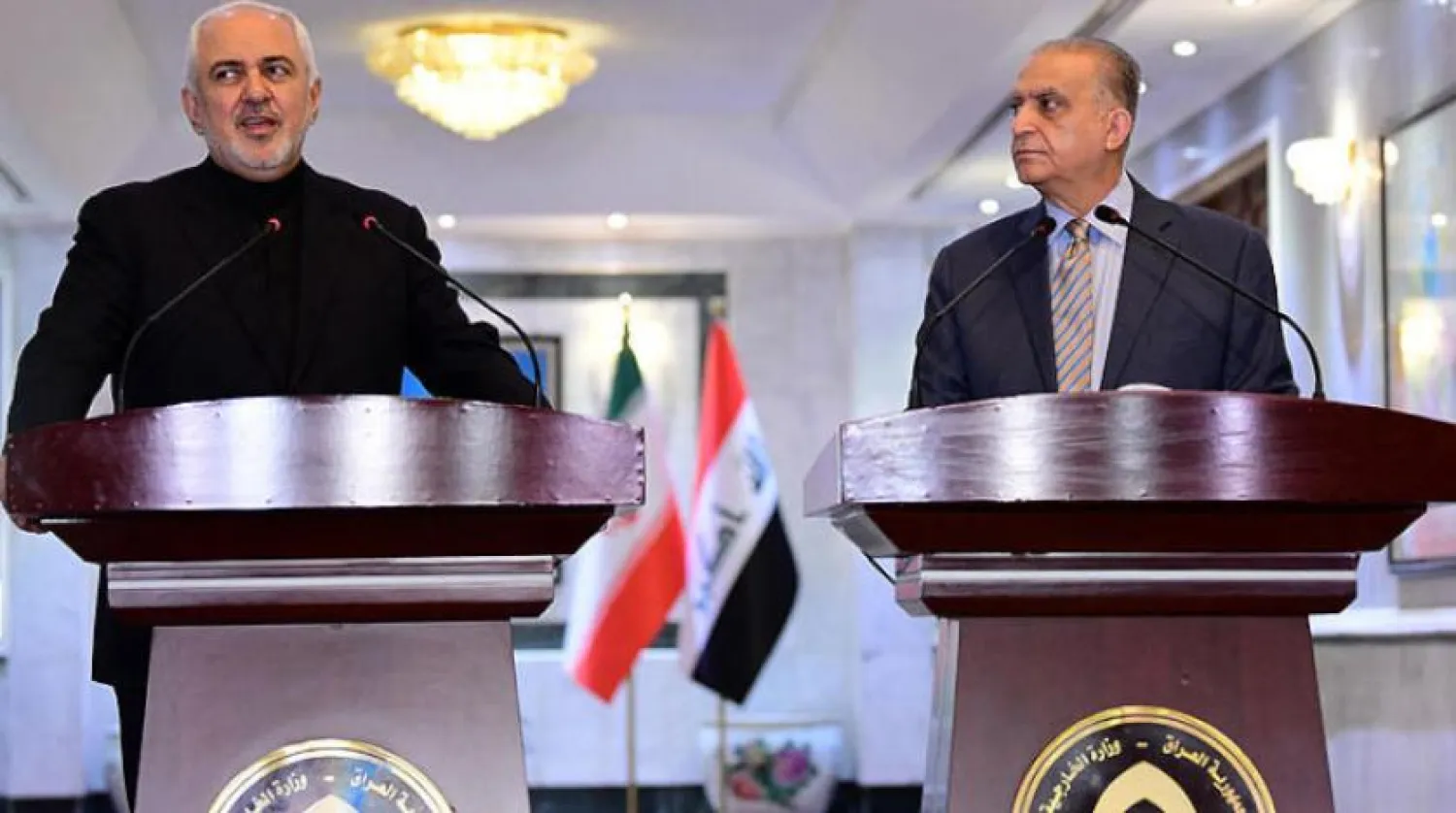 Irak Dışişleri Bakanı Muhammed Ali el-Hekim ve İranlı mevkidaşı Cevad Zarif dün ortak açıklamada bulundu (EPA)