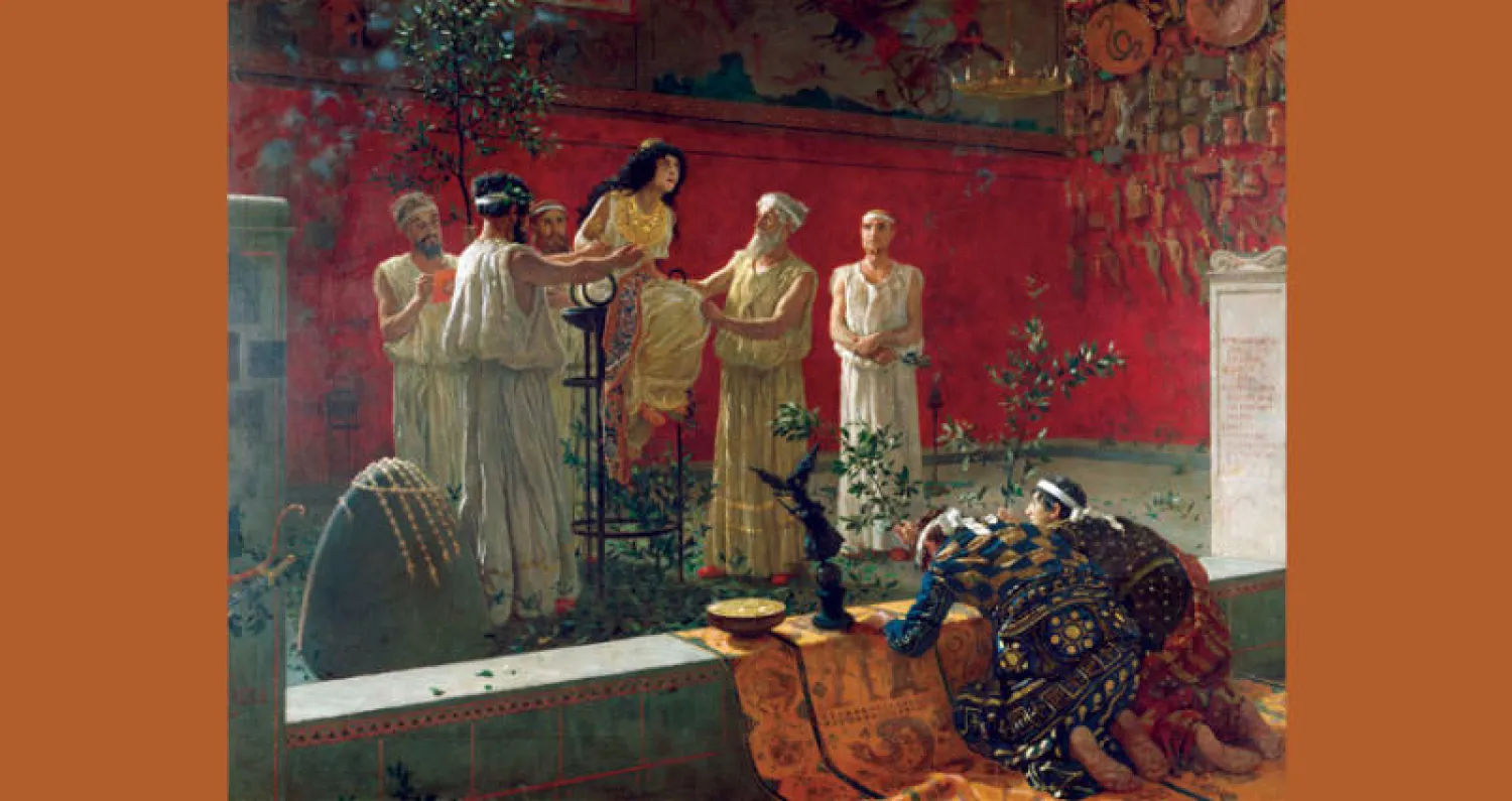 لوحة «عرافة ديلفي» التي تعود إلى القرن التاسع عشر الميلادي (متحف جيه بول غيتي)