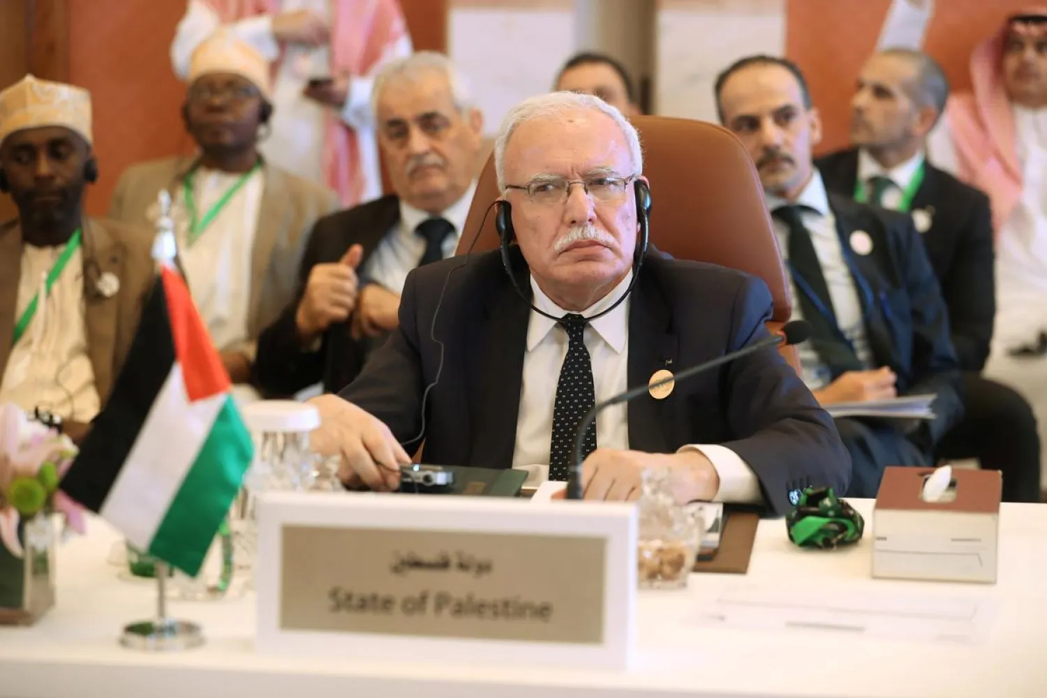 Palestinian Foreign Minister Riyad al-Maliki is seen during preparatory meeting for the GCC, Arab and Islamic summits in Jeddah, Saudi Arabia, May 29, 2019. REUTERS/Hamad I Mohammed