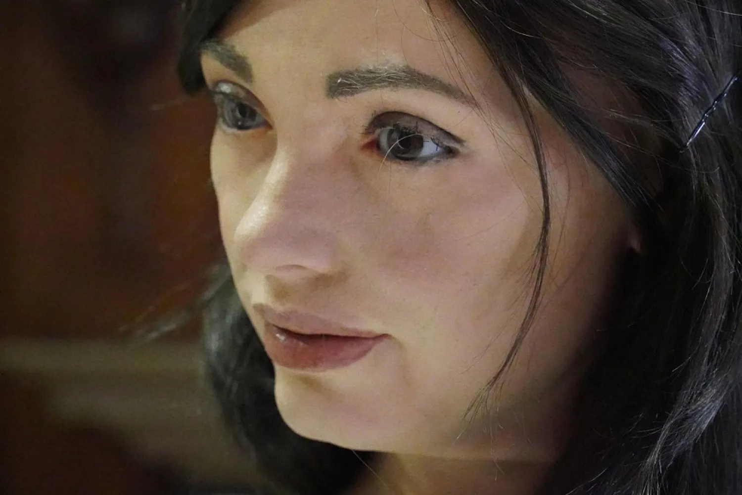 Robot artist ‘Ai-Da’, described as ‘the world’s first ultra-realistic AI humanoid robot artist’. (Reuters)