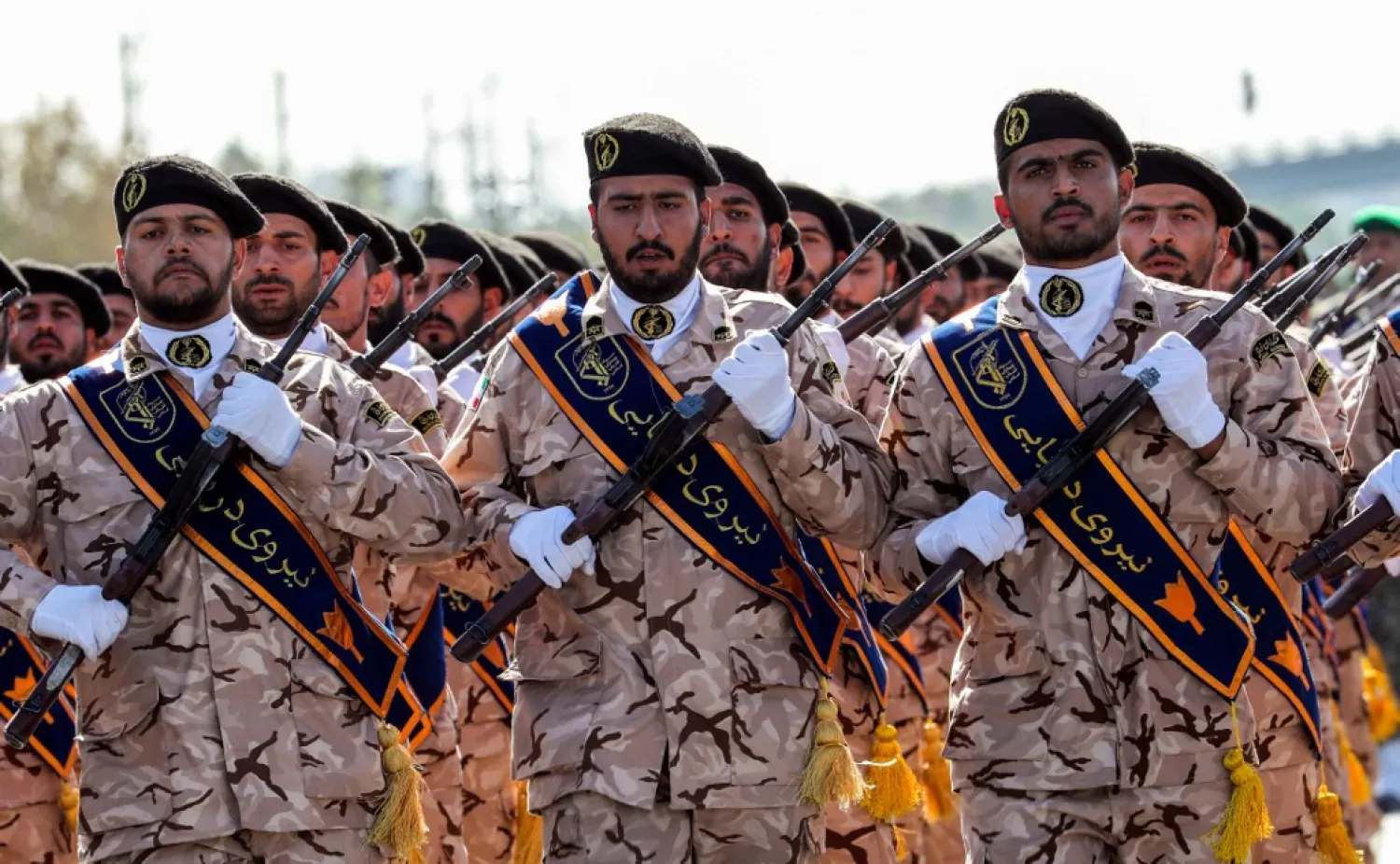 Members of the Iranian Revolutionary Guards Corps. (AFP)