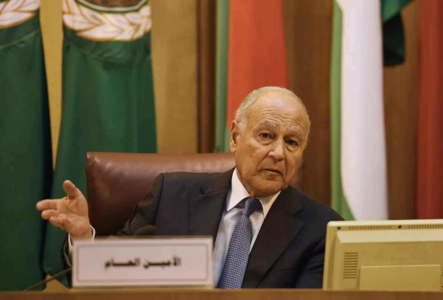 الأمين العام لجامعة الدول العربية أحمد أبو الغيط (أ.ف.ب)