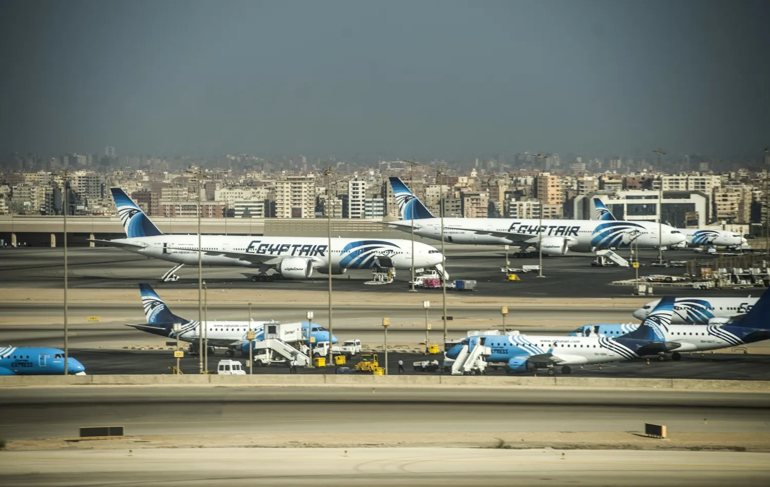 Egypt Air planes on the tarmac of Cairo international Airport. (File Photo: AFP)
