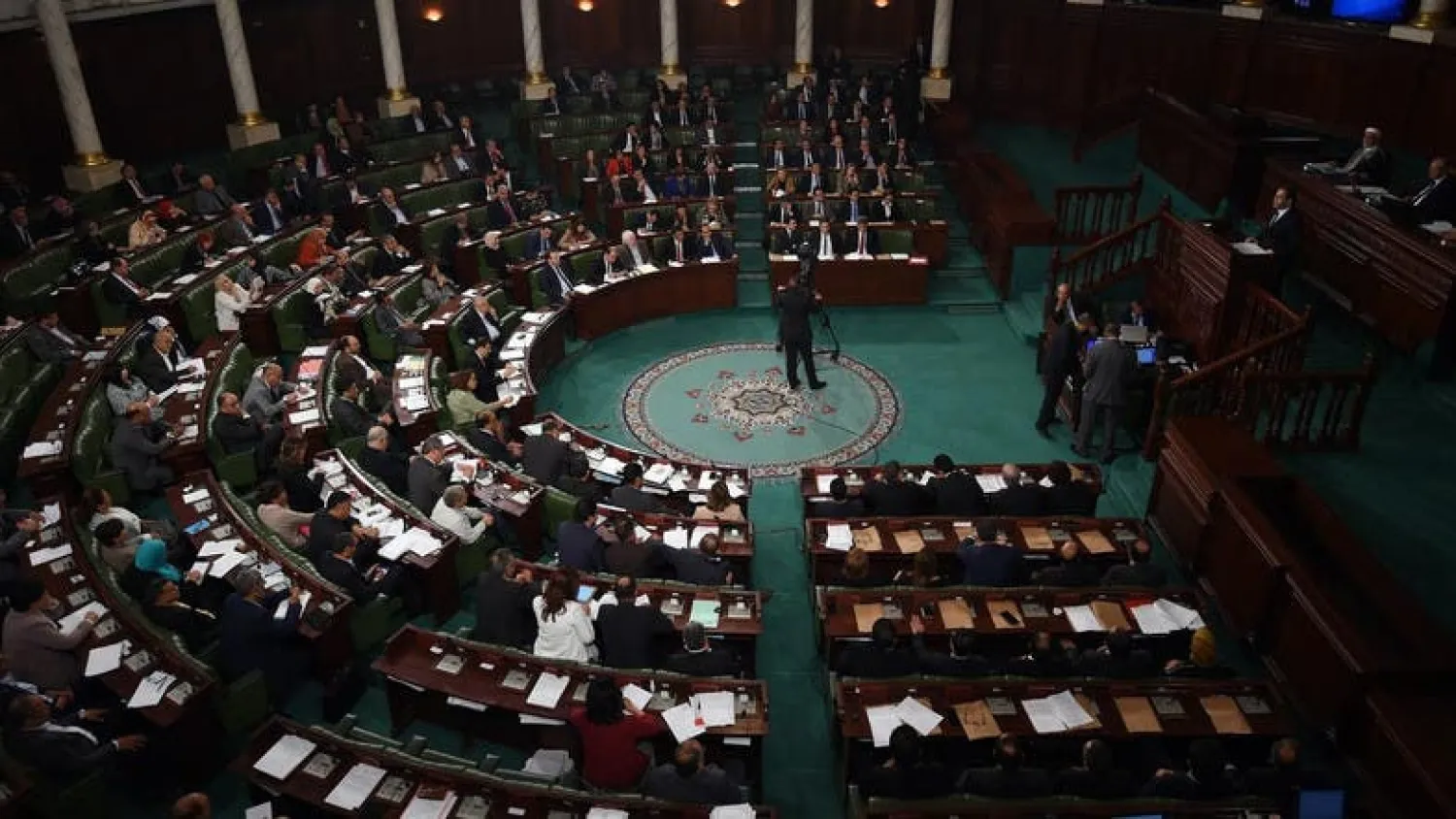 Deputies listen to a speech by Tunisian Prime Minister Youssef Chahed during a state budget meeting at the parliament in Tunis. (File Photo: AFP) 