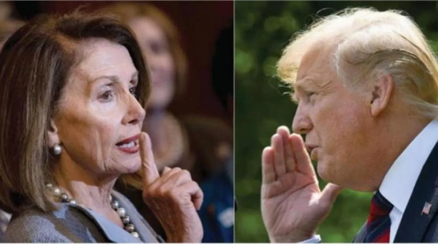 ABD Başkanı Donald Trump, Temsilciler Meclisi Başkanı Nancy Pelosi ile karşı karşıya (AFP)