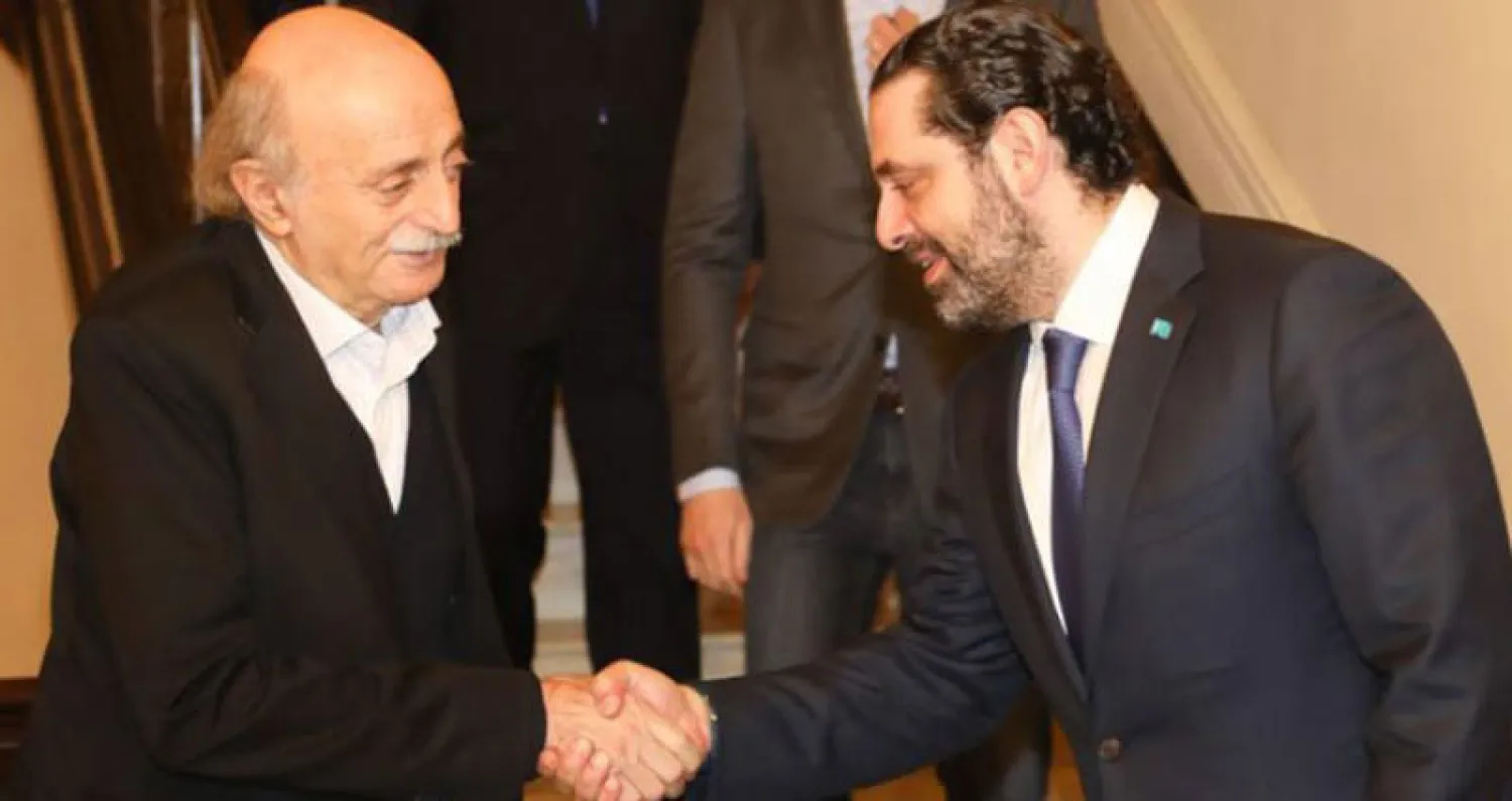 أرشيفية لرئيس الحكومة اللبنانية سعد الحريري ورئيس «الحزب التقدمي الاشتراكي» وليد جنبلاط.