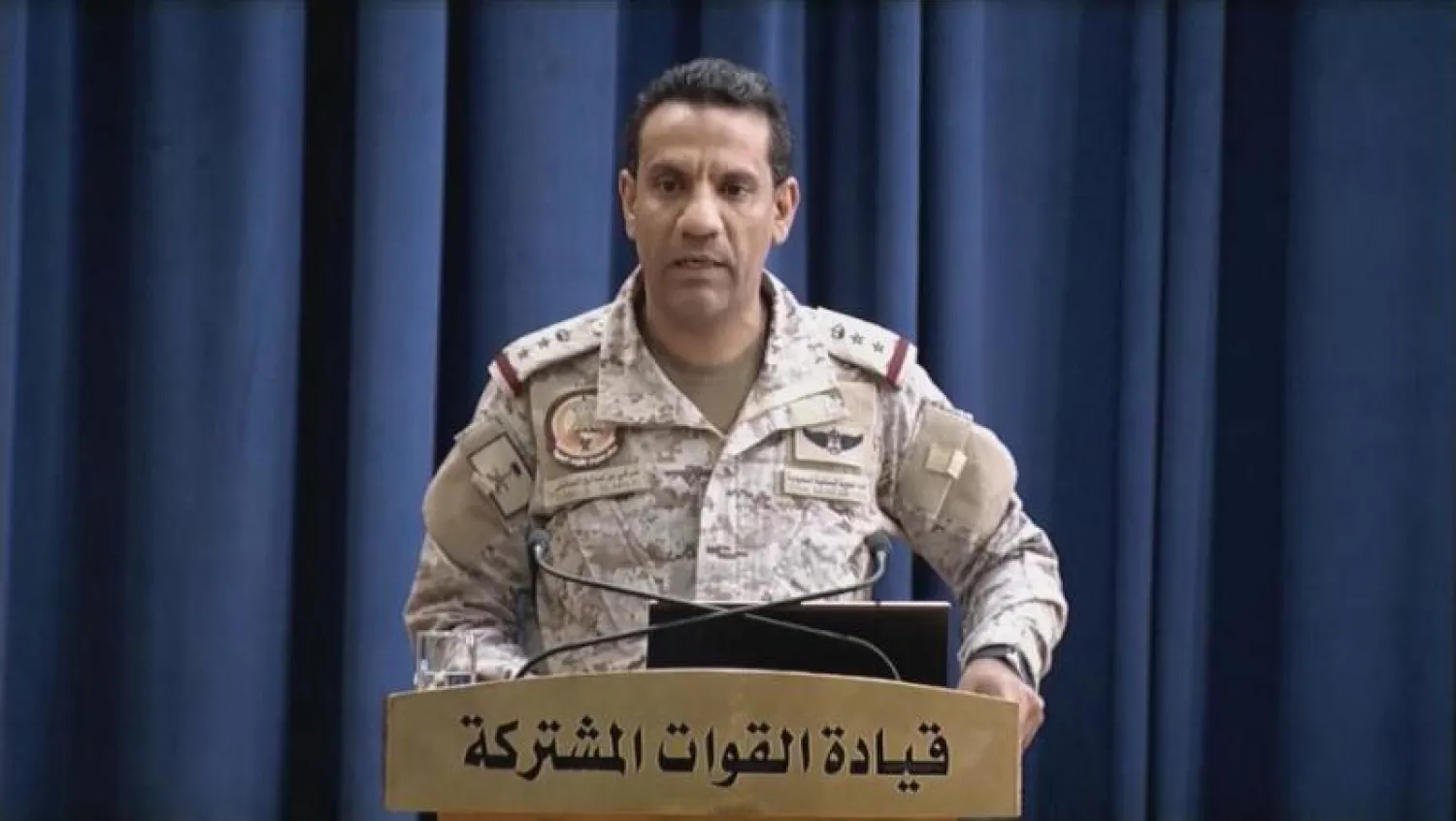 المتحدث باسم تحالف دعم الشرعية في اليمن العقيد ركن تركي المالكي (الشرق الأوسط)