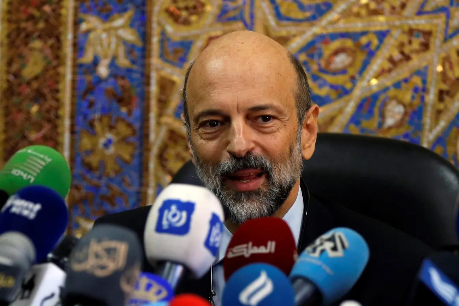Jordan's Prime Minister Omar al-Razzaz speaks during a news conference in Amman, Jordan June 19, 2018. REUTERS/Muhammad Hamed