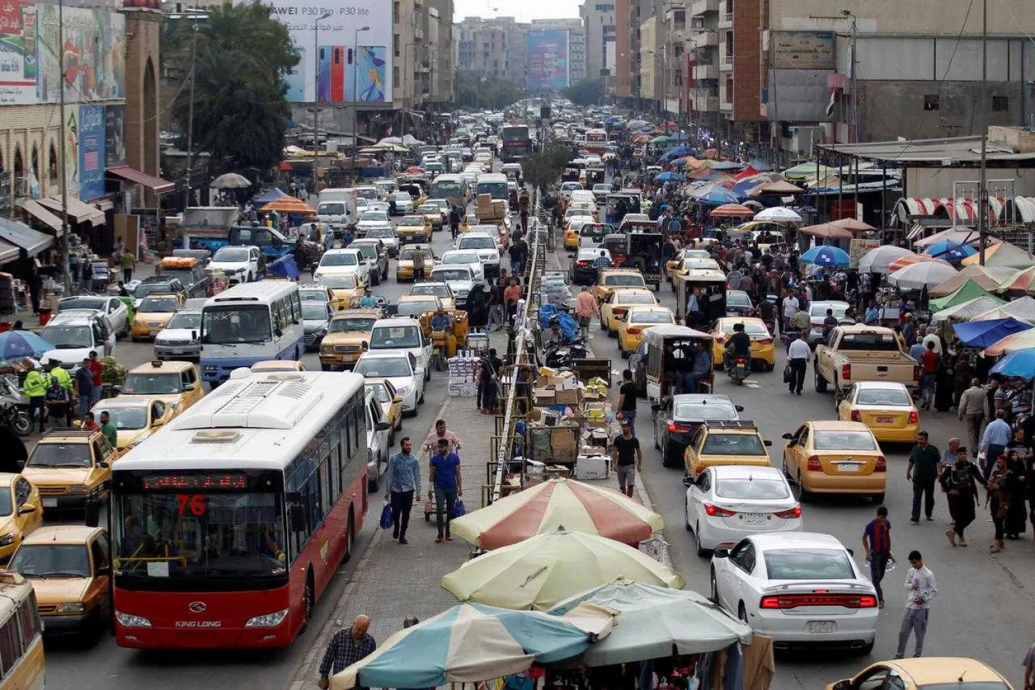 A general view of cars at the Al-Shurja Market in Baghdad, Iraq April 10, 2019. REUTERS/Khalid al-Mousily