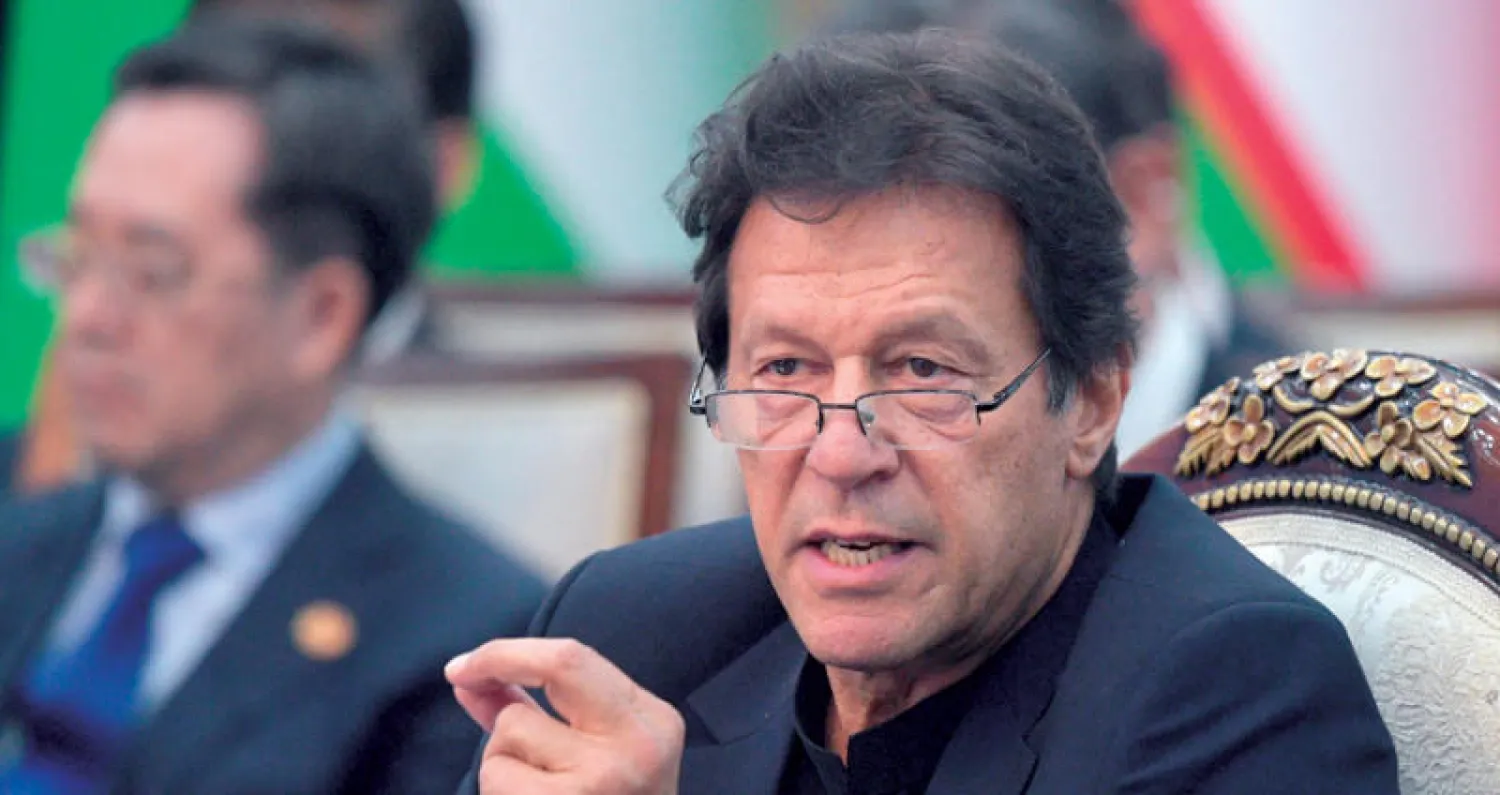 عمران خان خلال حضوره قمة شنغهاي هذا الشهر (أ.ب)