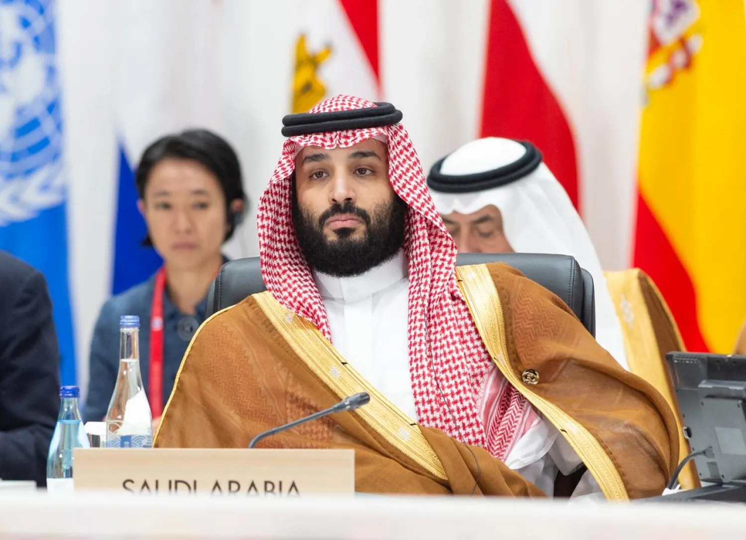 ولي العهد السعودي الأمير محمد بن سلمان خلال الجلسة الختامية لأعمال قمة قادة مجموعة العشرين (واس)