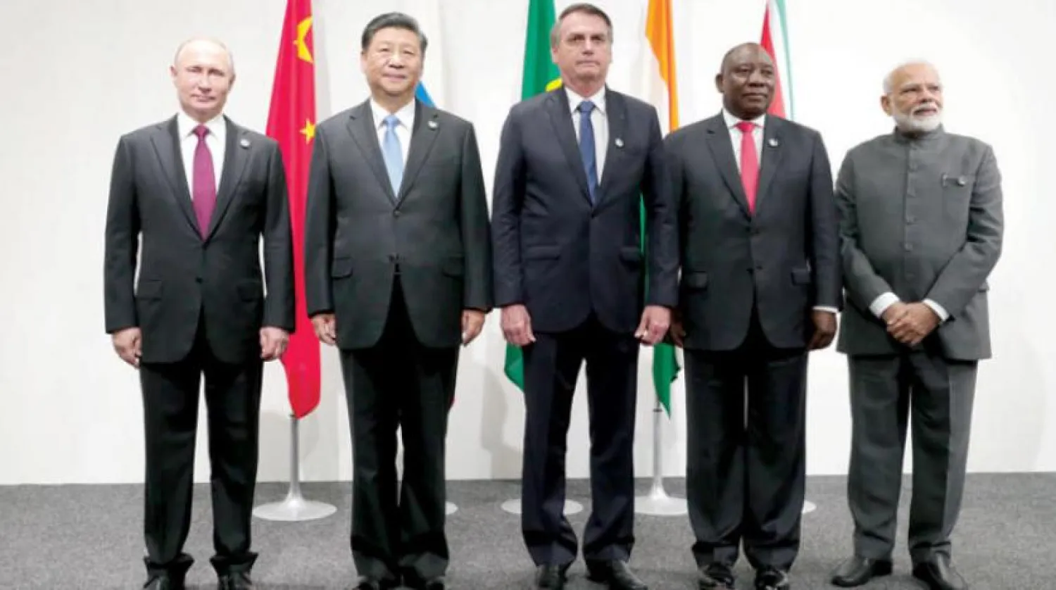 BRICS ülkeleri G20 Zirvesi’nde bir araya geldi: Hindistan Başbakanı, Güney Afrika, Brezilya, Çin ve Rusya Devlet Başkanları (EPA)