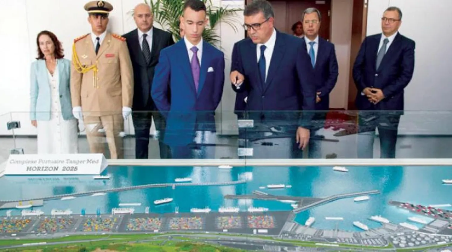 Crown Prince of Morocco Moulay Hassan during the port’s inauguration (MAP)
