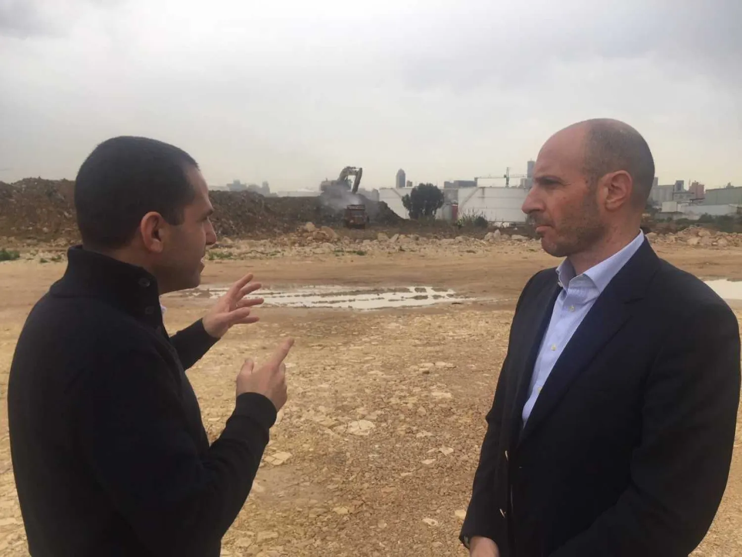 File photo of Environment Minister Fadi Jreissati while inspecting the ongoing works in Borj Hammoud landfill (NNA)