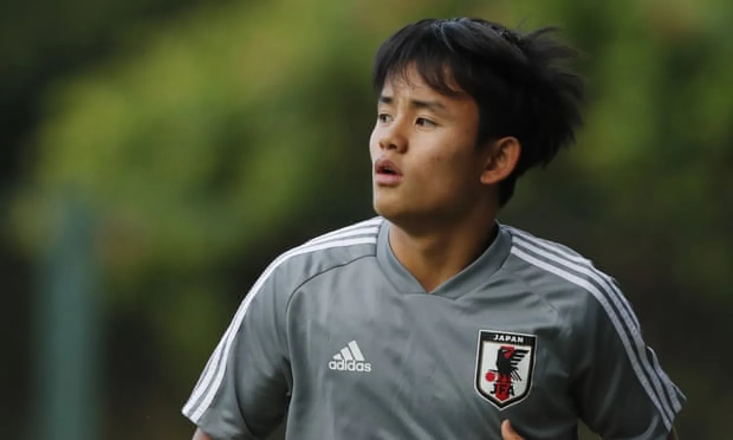  Japan’s Takefusa Kubo is one of the hottest properties in world football. Photograph: Nelson Antoine/AP
