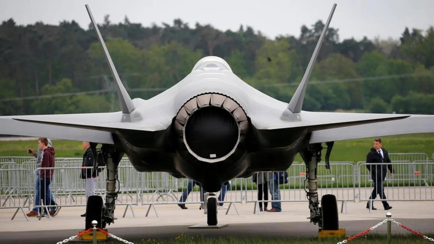 A Lockheed Martin F-35 aircraft is seen at the ILA Air Show in Berlin, Germany on April 25, 2018. (Reuters)