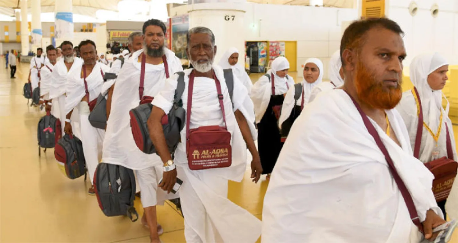 حجاج لدى وصولهم إلى مطار الملك عبد العزيز بجدة - أرشيف (واس)