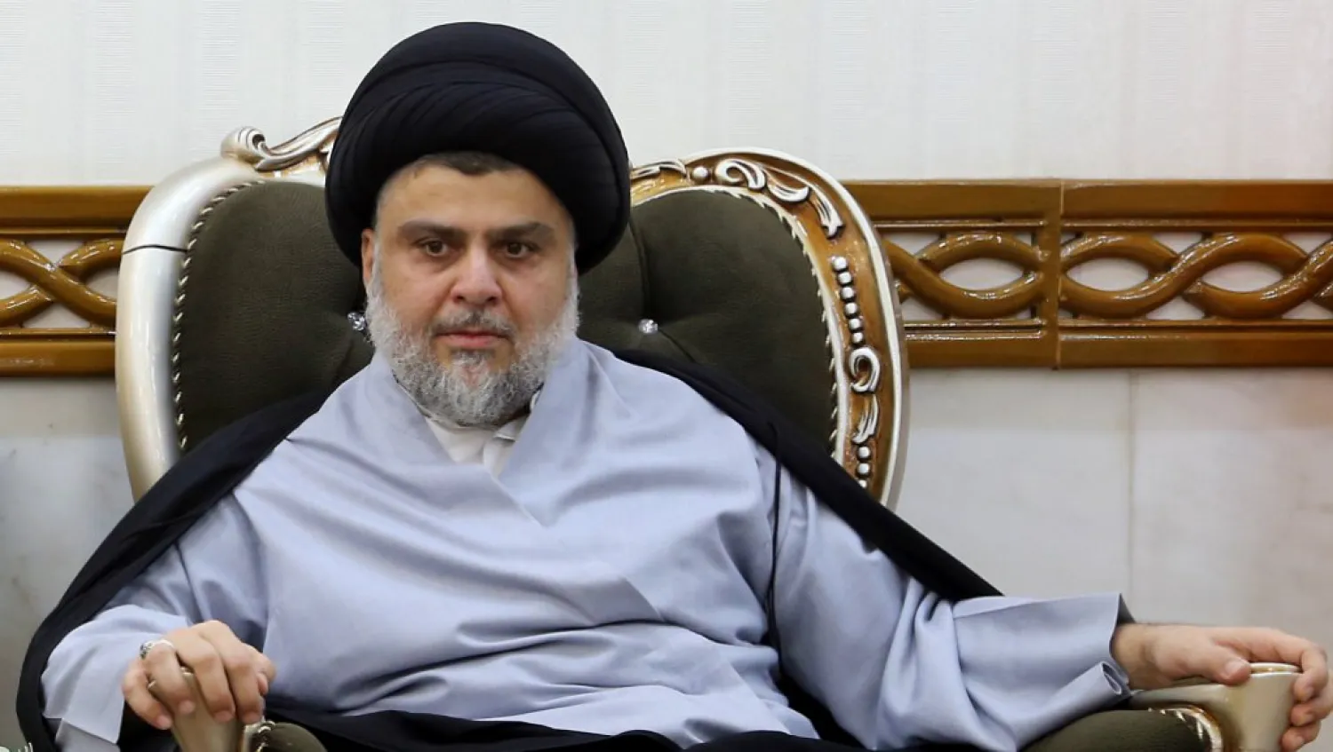 Sadrist movement leader Moqtada al-Sadr in Najaf on June 23, 2018. (AFP)